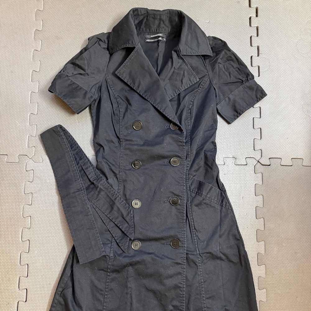 Club Monaco Black Trench Dress